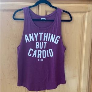 PINK Maroon “Anything But Cardio” Tank